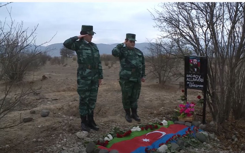 Allahverdi Bağırovun Ağdamdakı məzarı ziyarət edilib - Video